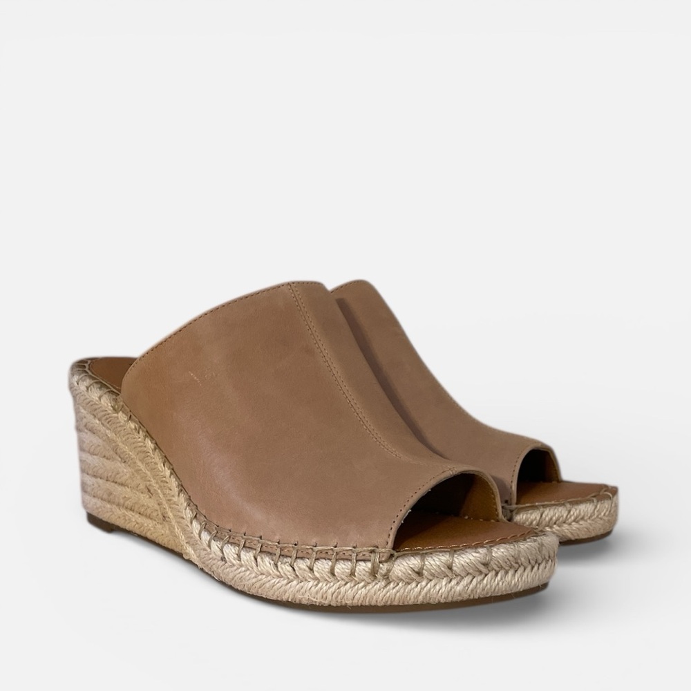 Lucky Brand Cabriah Leather Espadrille Wedge Sandals Women’s 9.5 Boho Revival